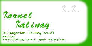 kornel kalinay business card